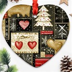 Christmas Reindeer Ornament (Heart) Front