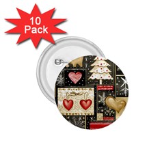 Christmas Reindeer 1 75  Buttons (10 Pack)