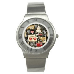 Christmas Reindeer Stainless Steel Watch