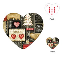 Christmas Reindeer Playing Cards Single Design (heart)