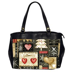 Christmas Reindeer Oversize Office Handbag (2 Sides)