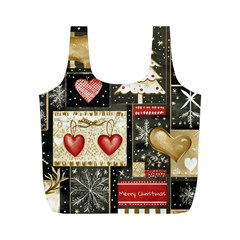 Christmas Reindeer Full Print Recycle Bag (m)