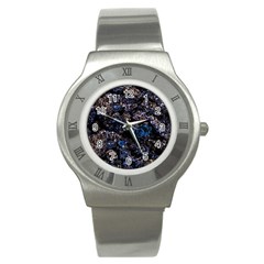 Rocky Lake Reflection  Stainless Steel Watch