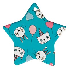 Birtay Cats Bunnies, Koteto Ornament (star)