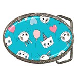 Birtay Cats Bunnies, Koteto Belt Buckles Front