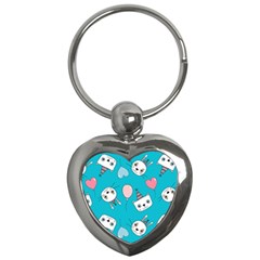 Birtay Cats Bunnies, Koteto Key Chain (heart)