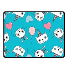 Birtay Cats Bunnies, Koteto Two Sides Fleece Blanket (small)