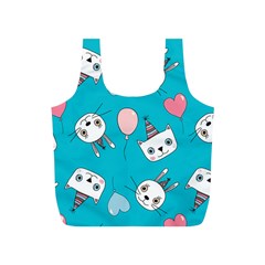 Birtay Cats Bunnies, Koteto Full Print Recycle Bag (s)