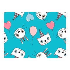 Birtay Cats Bunnies, Koteto Two Sides Premium Plush Fleece Blanket (mini)