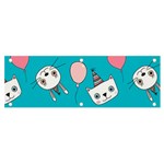 Birtay Cats Bunnies, Koteto Banner and Sign 6  x 2  Front