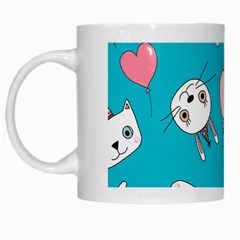 Birtay Cats Bunnies, Koteto White Mug