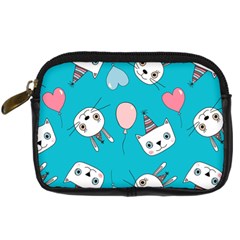 Birtay Cats Bunnies, Koteto Digital Camera Leather Case by kyorashop23