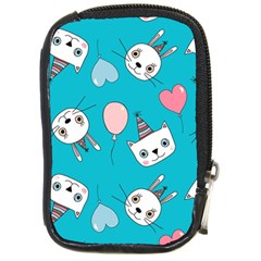 Birtay Cats Bunnies, Koteto Compact Camera Leather Case by kyorashop23