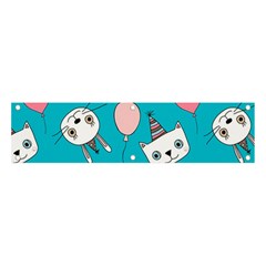 Birtay Cats Bunnies, Koteto Banner And Sign 4  X 1  by kyorashop23