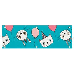 Birtay Cats Bunnies, Koteto Banner And Sign 6  X 2  by kyorashop23