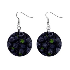 Blackberry Fruit, Fruit Mini Button Earrings