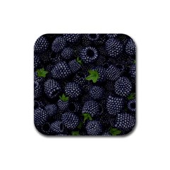 Blackberry Fruit, Fruit Rubber Square Coaster (4 Pack)