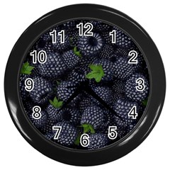 Blackberry Fruit, Fruit Wall Clock (black)