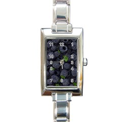 Blackberry Fruit, Fruit Rectangle Italian Charm Watch