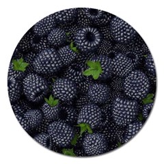 Blackberry Fruit, Fruit Magnet 5  (round)