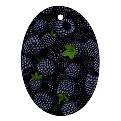 Blackberry Fruit, Fruit Oval Ornament (two Sides)