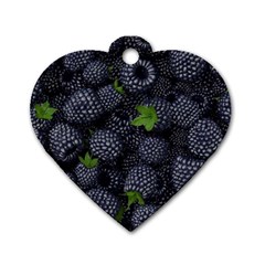 Blackberry Fruit, Fruit Dog Tag Heart (one Side)