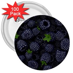 Blackberry Fruit, Fruit 3  Buttons (100 Pack)  by kyorashop23