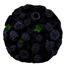 Blackberry Fruit, Fruit Large 18  Premium Flano Round Cushions