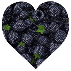 Blackberry Fruit, Fruit Wooden Puzzle Heart