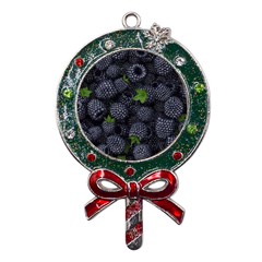 Blackberry Fruit, Fruit Metal X mas Lollipop With Crystal Ornament by kyorashop23