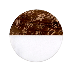 Blackberry Fruit, Fruit Classic Marble Wood Coaster (round)  by kyorashop23