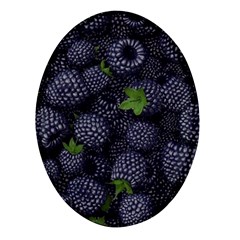 Blackberry Fruit, Fruit Oval Glass Fridge Magnet (4 Pack)