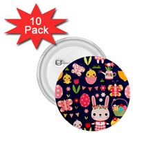 Bunny - Easter Pattern 1 75  Buttons (10 Pack)