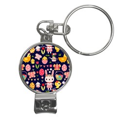 Bunny - Easter Pattern Nail Clippers Key Chain