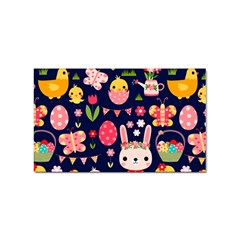 Bunny - Easter Pattern Sticker Rectangular (10 pack)