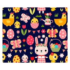 Bunny - Easter Pattern Premium Plush Fleece Blanket (Small)