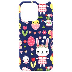 Bunny - Easter Pattern iPhone 15 Pro Max Black UV Print PC Hardshell Case