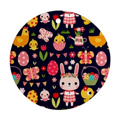 Bunny - Easter Pattern Ornament (round)