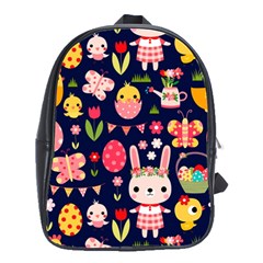 Bunny - Easter Pattern School Bag (large)