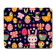 Bunny - Easter Pattern Large Mousepad by kyorashop23