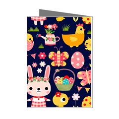 Bunny - Easter Pattern Mini Greeting Cards (pkg Of 8)