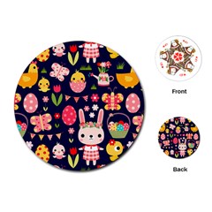 Bunny - Easter Pattern Playing Cards Single Design (round)