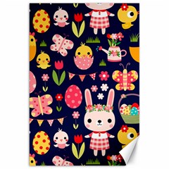 Bunny - Easter Pattern Canvas 20  X 30 