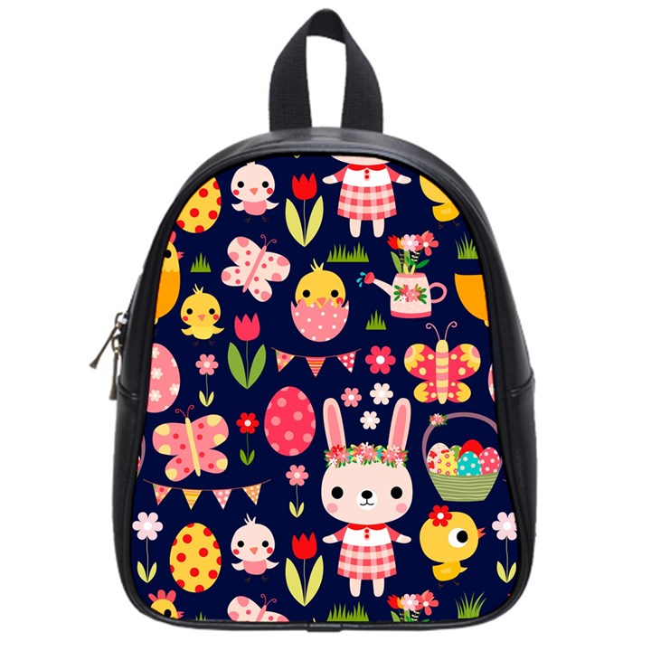 Bunny - Easter Pattern School Bag (Small)