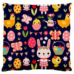 Bunny - Easter Pattern Large Cushion Case (one Side)