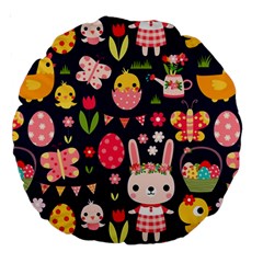 Bunny - Easter Pattern Large 18  Premium Round Cushions