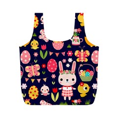 Bunny - Easter Pattern Full Print Recycle Bag (m) by kyorashop23