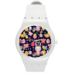 Bunny - Easter Pattern Round Plastic Sport Watch (M) Front