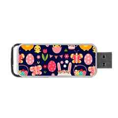 Bunny - Easter Pattern Portable Usb Flash (two Sides)