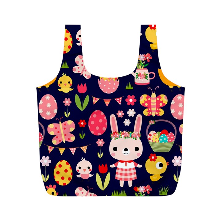 Bunny - Easter Pattern Full Print Recycle Bag (M)